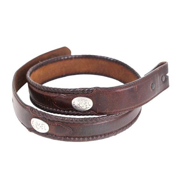 3D BROWN GENUINE LEATHER 1 1/4"Wd CASUAL DRESS REPLACED MEN'S BELT Sz 34 (R44 - Picture 4 of 11